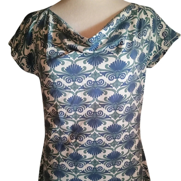 Title Nine Majestic Geometric Print Cowl Neck Athleisure Dress Size Small - Picture 6 of 8
